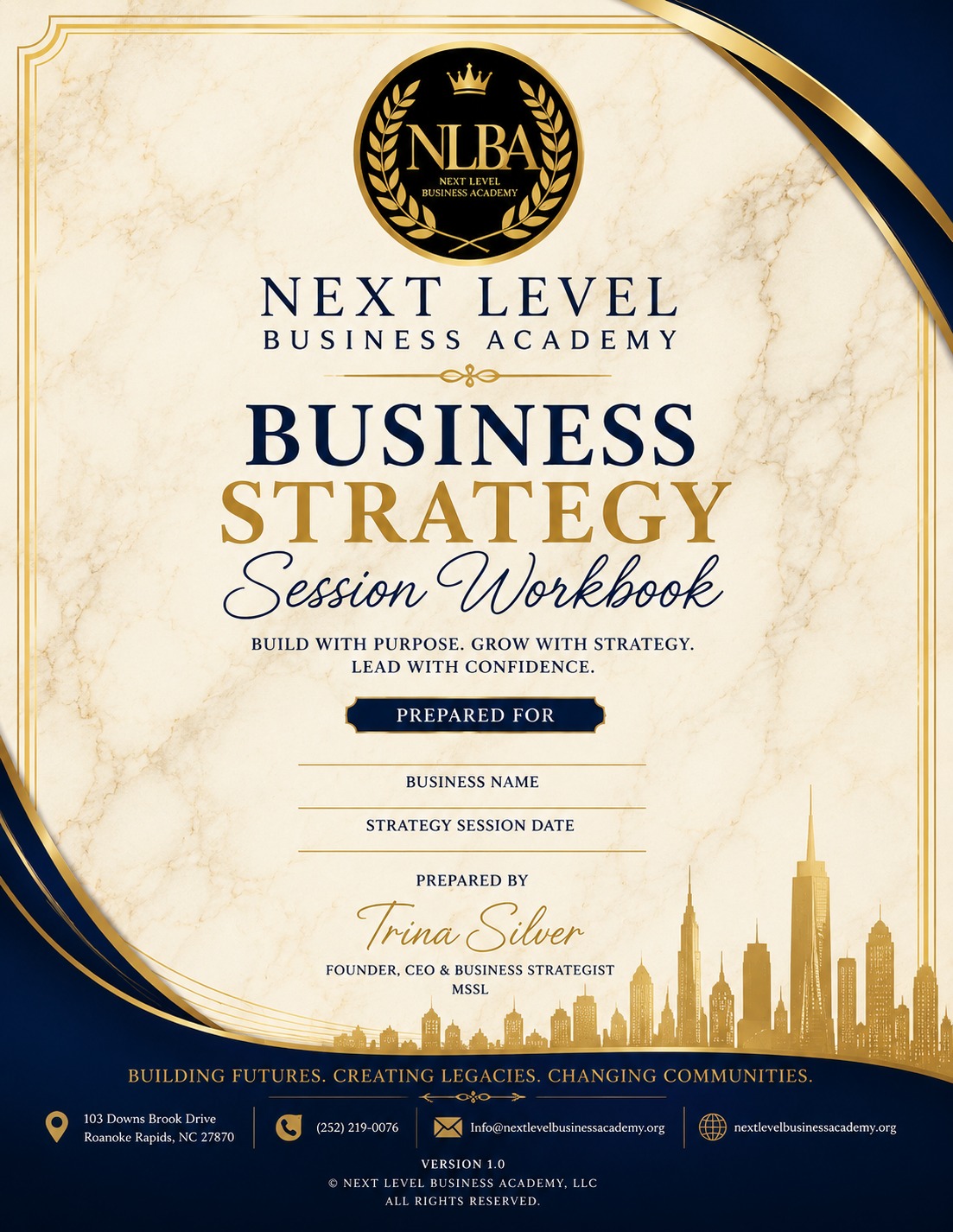 Business Strategy Session Workbook by Next Level Business Academy